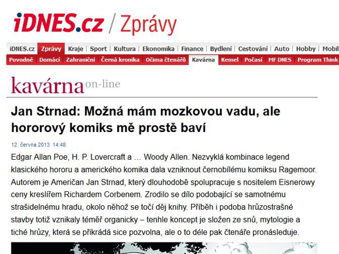 Jan Strnad: Možná mám mozkovou vadu, ale hororový komiks mě baví